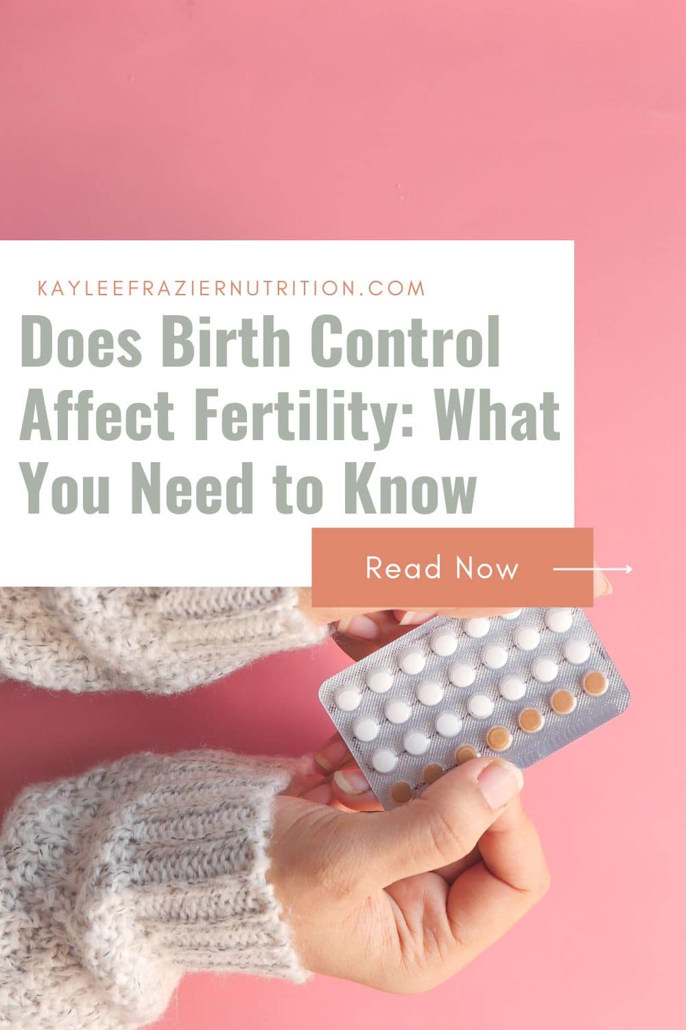 Woman holding birth control pills with name of article overlaid.